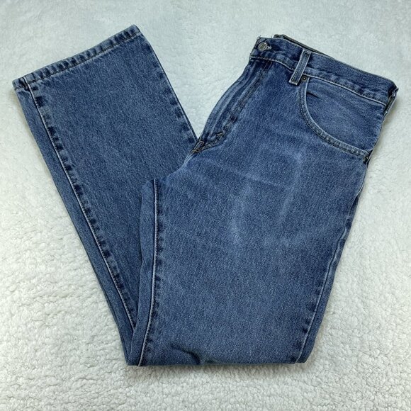 Levis 517 Jeans Mens 32x29 Blue Slim Bootcut Stonewash Mid Rise Cotton Denim - Picture 1 of 10